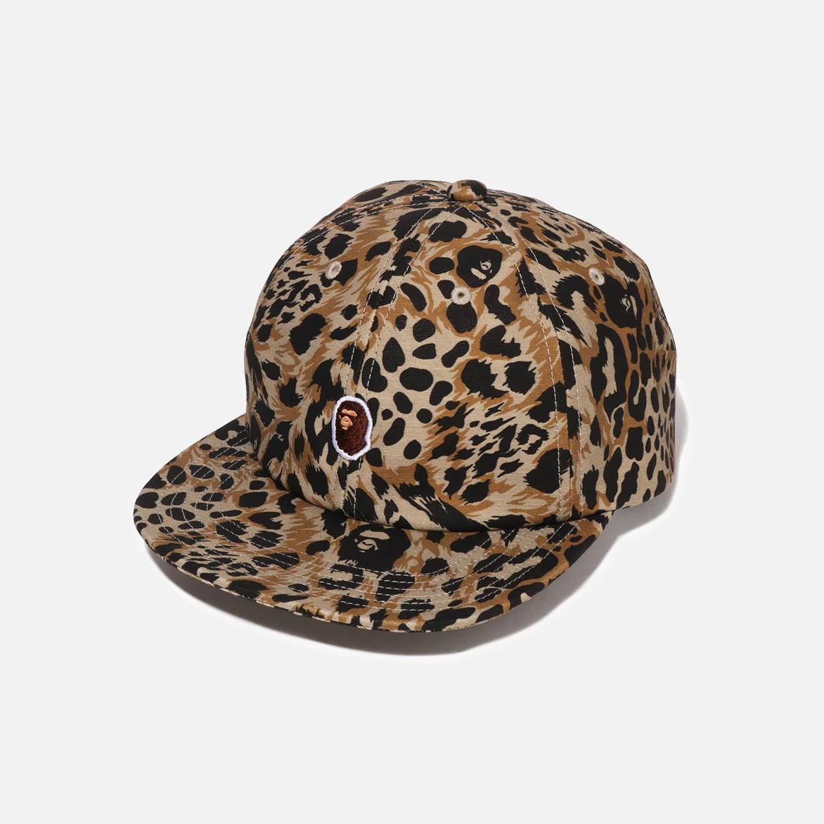 WILD LEOPARD PATTERN ONE POINT CAP - BEIGE - Image 2
