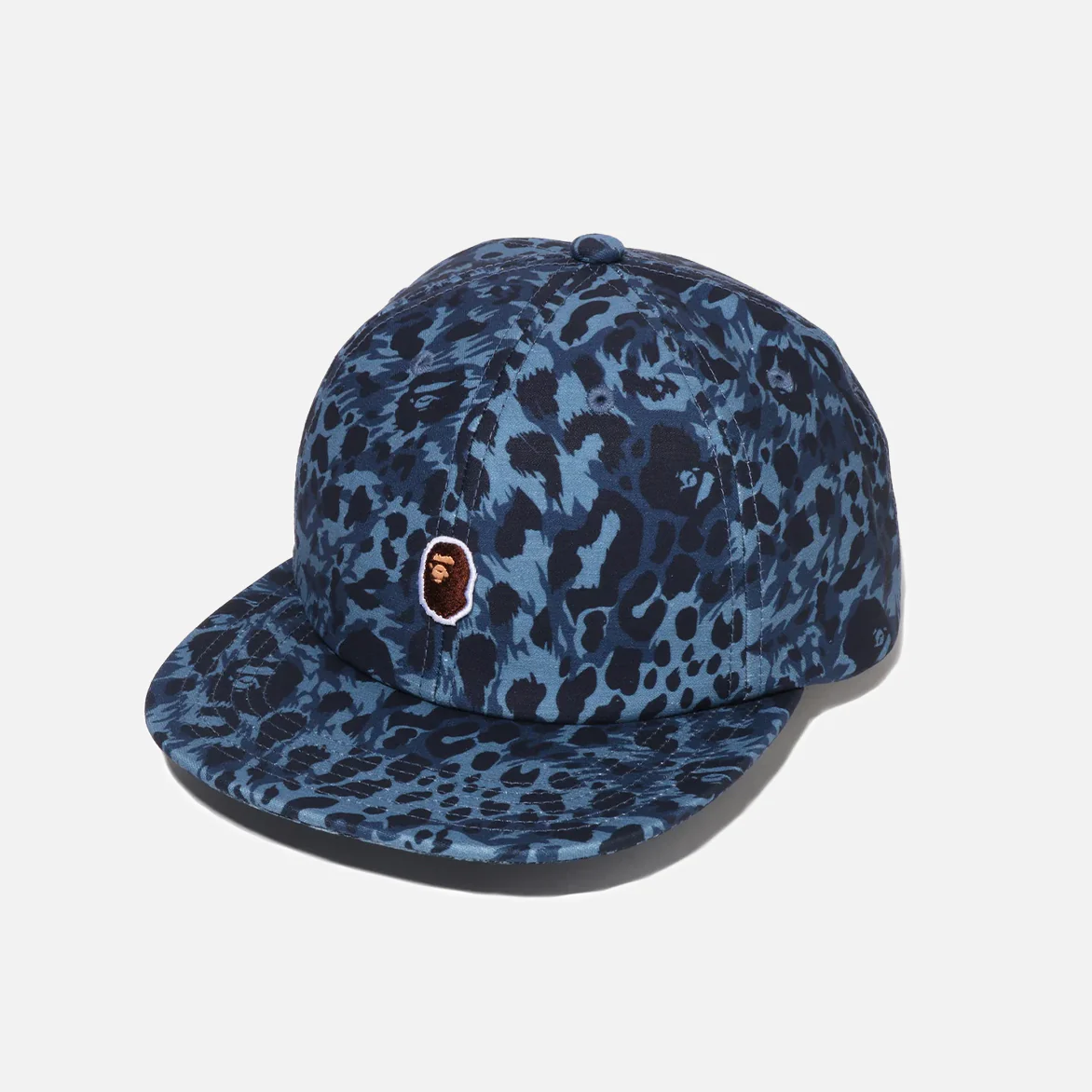 WILD LEOPARD PATTERN ONE POINT CAP - NAVY - Image 2