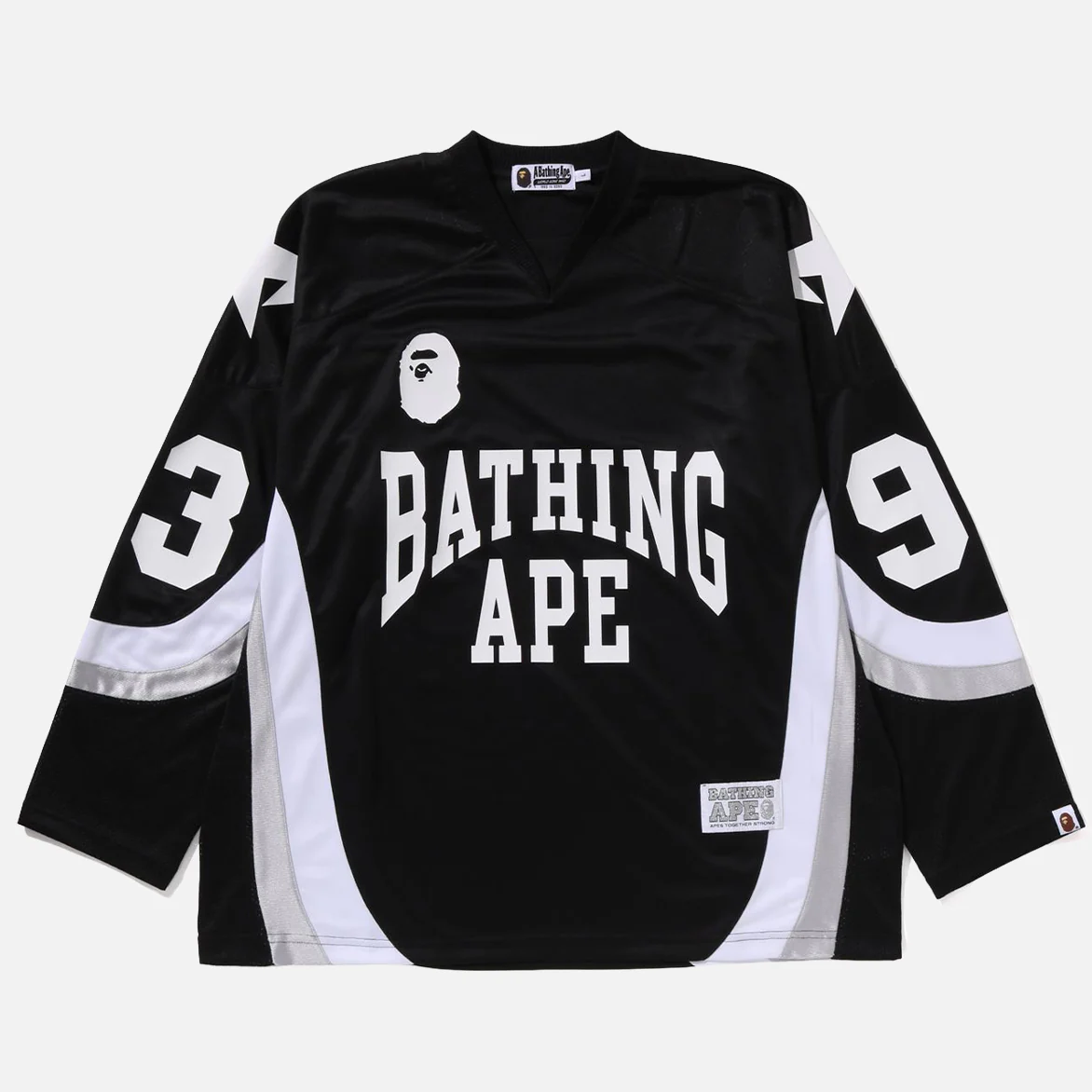 LINE CAMO JACQUARD LOGO RELAXED FIT ICE HOCKEY JERSEY - BLACK