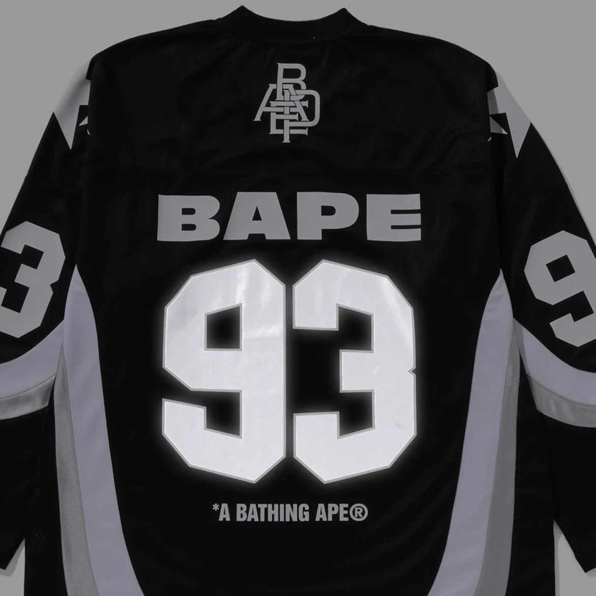 LINE CAMO JACQUARD LOGO RELAXED FIT ICE HOCKEY JERSEY - BLACK - Image 3