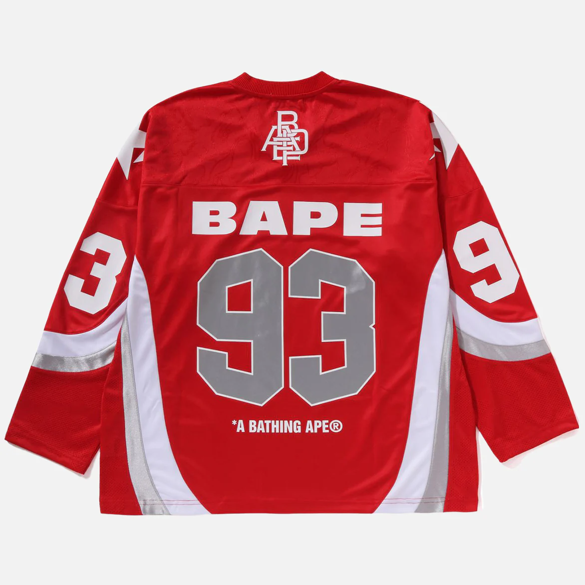 LINE CAMO JACQUARD LOGO RELAXED FIT ICE HOCKEY JERSEY - RED - Image 2