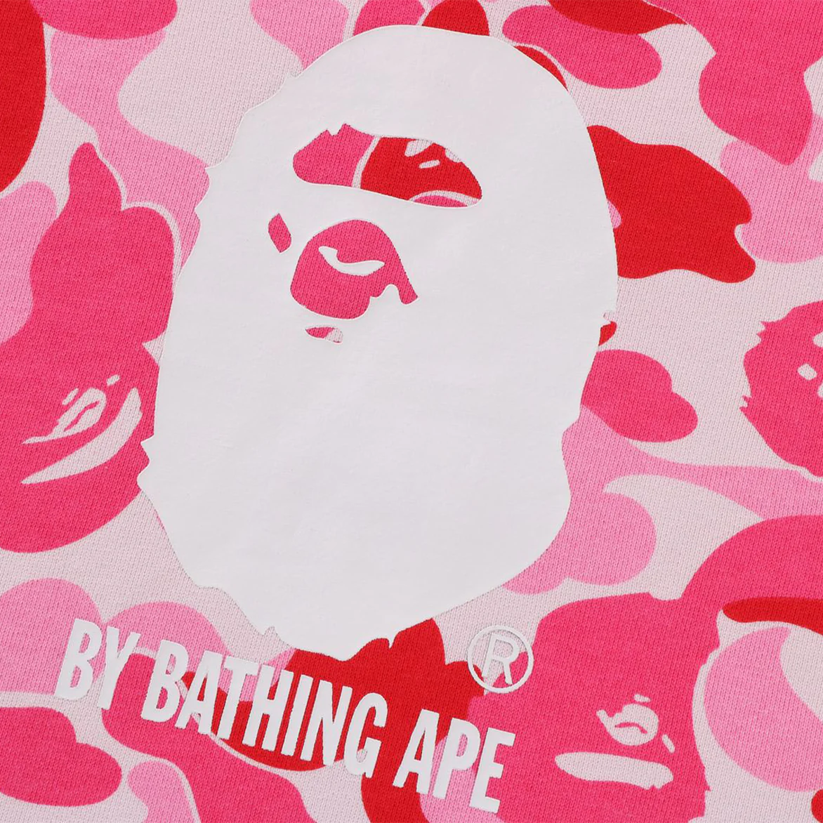 ABC CAMO BY BATHING APE PULLOVER HOODIE - PINK - Image 3