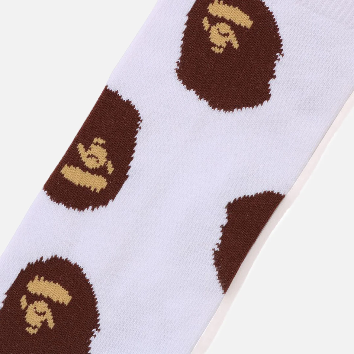 APE HEAD PATTERN SOCKS - WHITE - Image 2