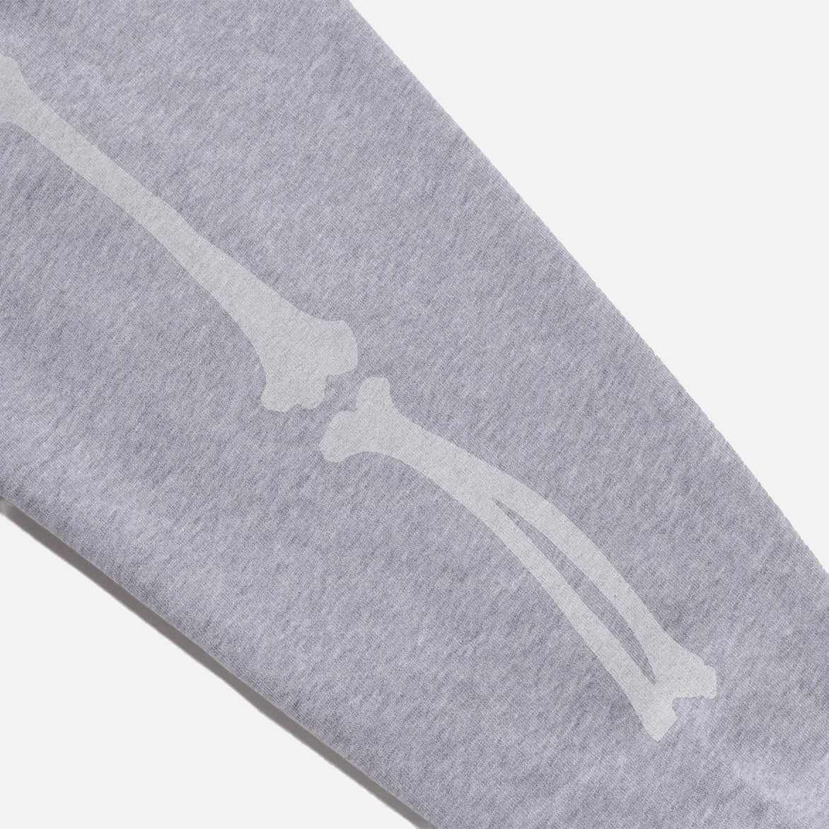 SKELETON SHARK HEAVY WASHED CROPPED FIT FULL ZIP HOODIE - GREY - Image 8