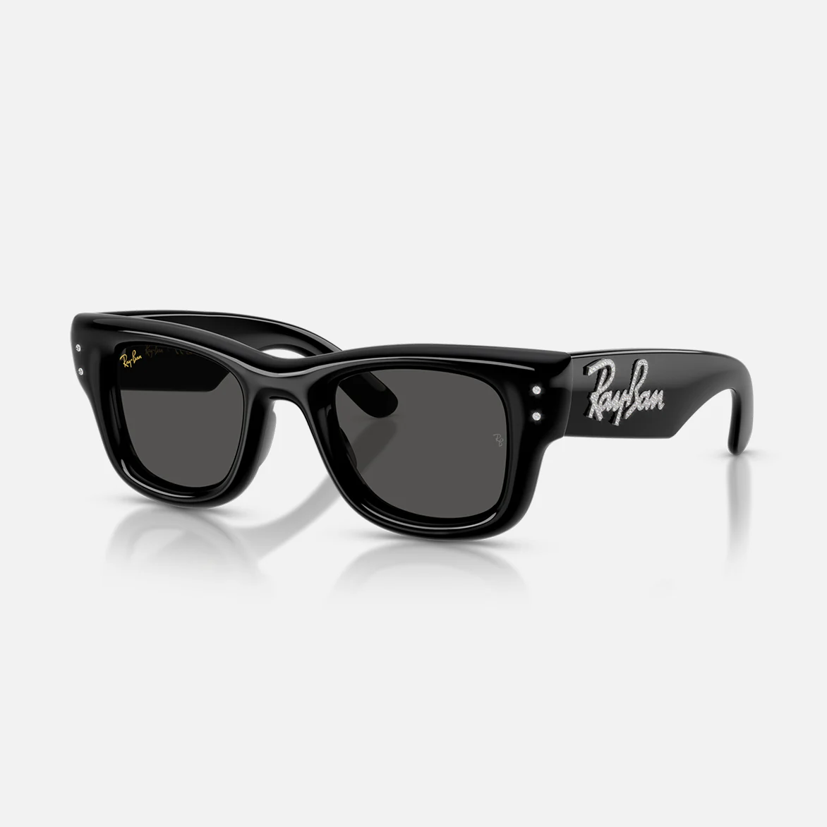 A$AP ROCKY X RAY-BAN WAYFARER PUFFER CRYSTAL EDITION - BLACK - Image 2