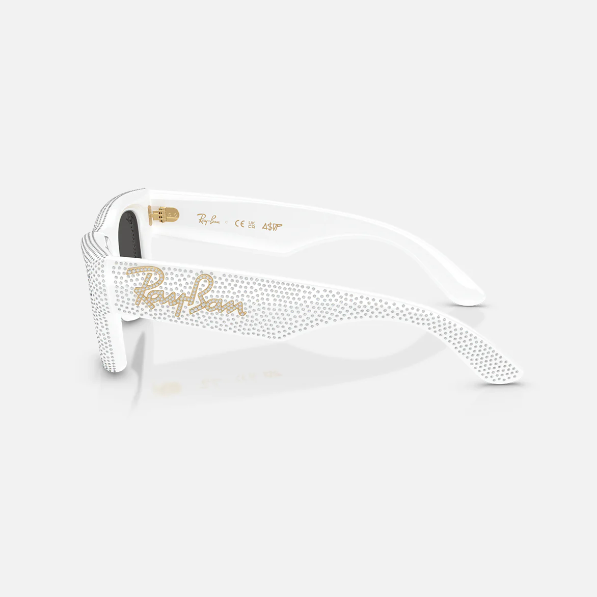 A$AP ROCKY X RAY-BAN WAYFARER PUFFER CRYSTAL PAVÉ EDITION - WHITE - Image 3