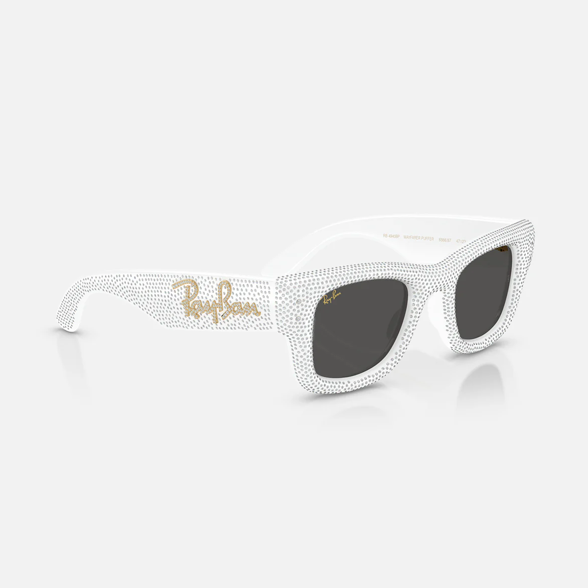 A$AP ROCKY X RAY-BAN WAYFARER PUFFER CRYSTAL PAVÉ EDITION - WHITE - Image 4