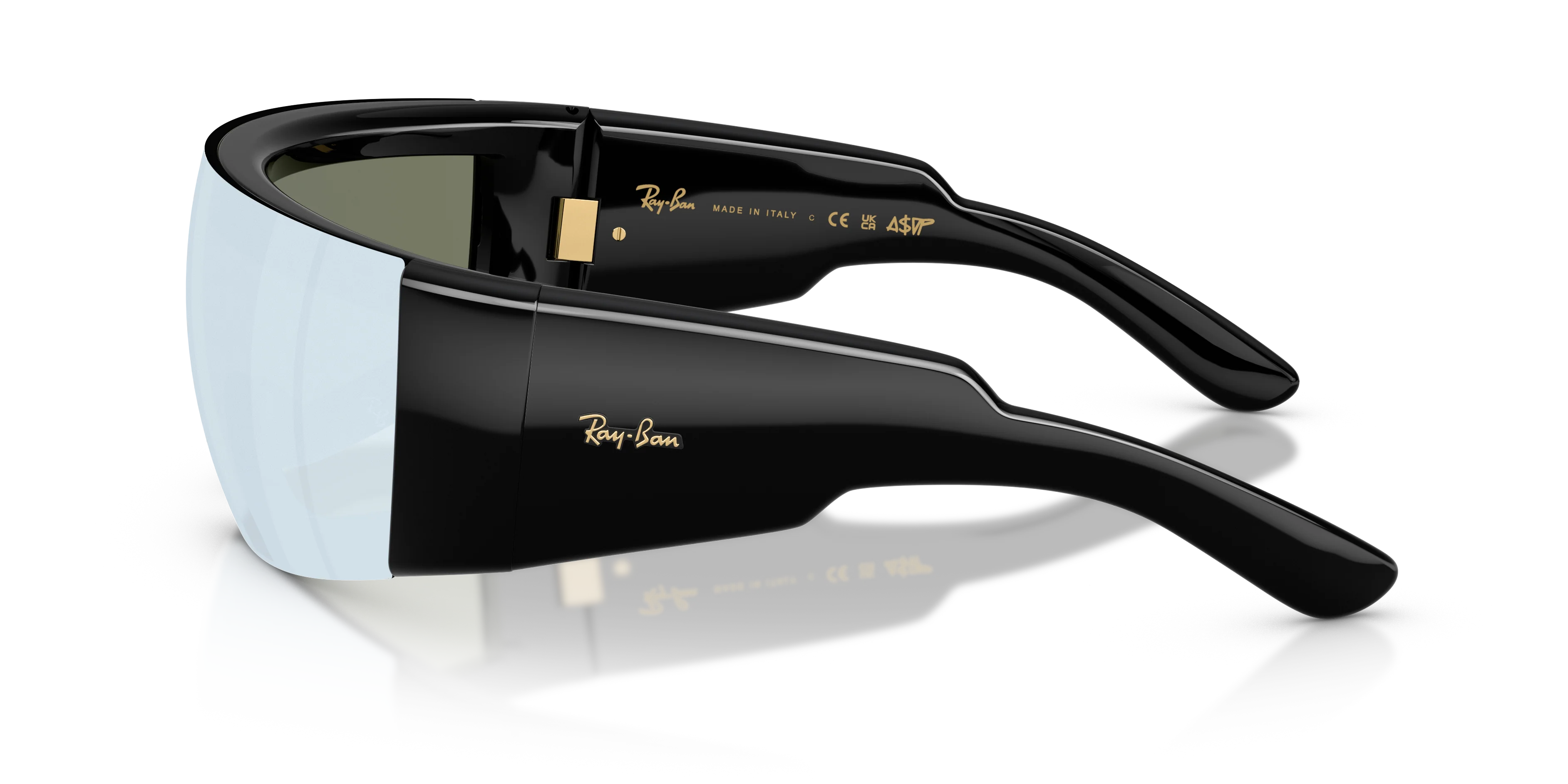 A$AP ROCKY X RAY-BAN ULTRA WRAP 002 - BLACK / TRANSLUCENT MIRROR - Image 4