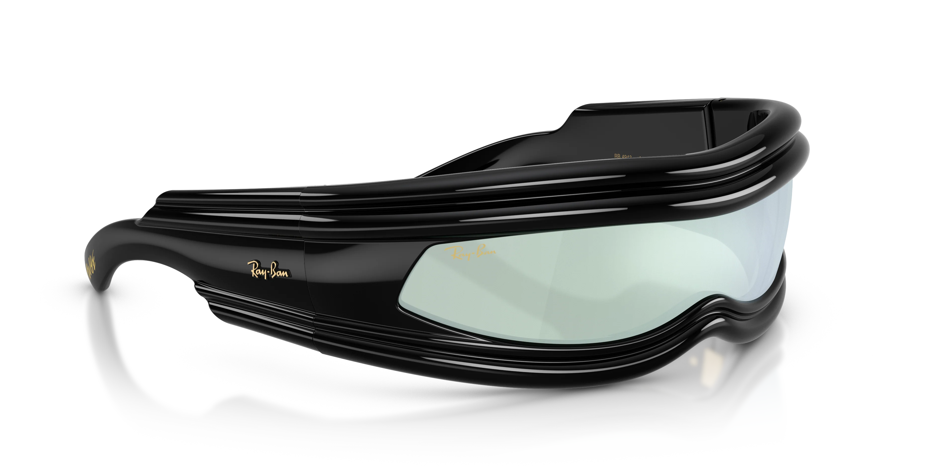 A$AP ROCKY X RAY-BAN ULTRA WRAP 001 - BLACK / TRANSLUCENT MIRROR - Image 3
