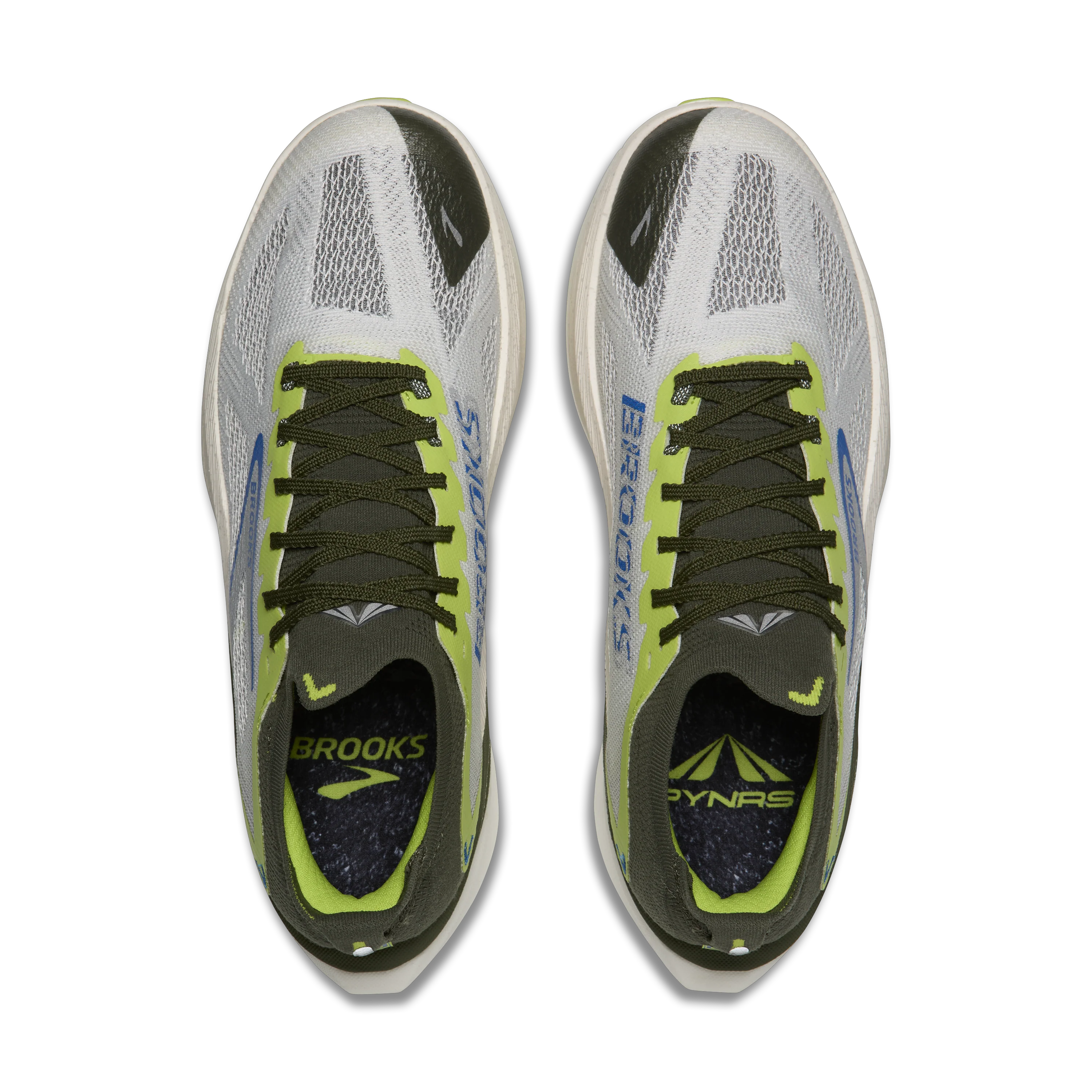 PYNRS X BROOKS HYPERION MAX 3 - BLANC / ACID LIME / BLUE - Image 4