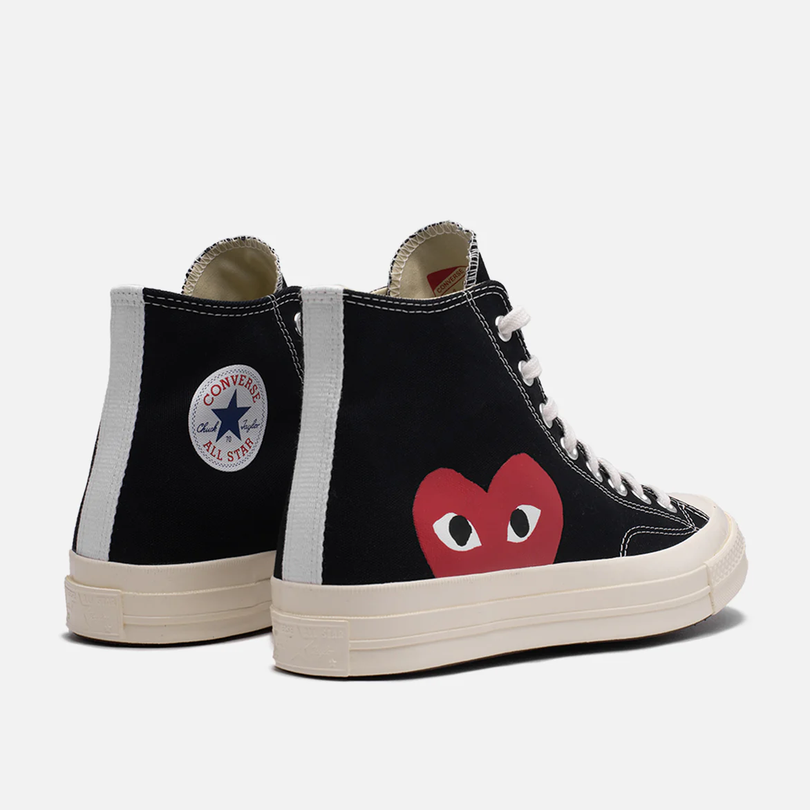 CDG PLAY X CONVERSE CHUCK TAYLOR ALL STAR '70 HI - BLACK - Image 3