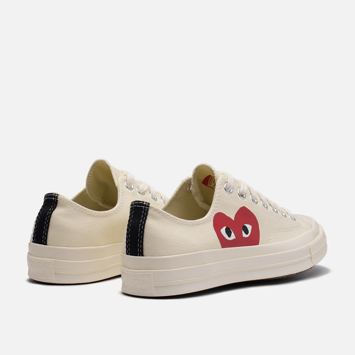 CDG PLAY X CONVERSE CHUCK TAYLOR ALL STAR '70 OX - WHITE - Image 3
