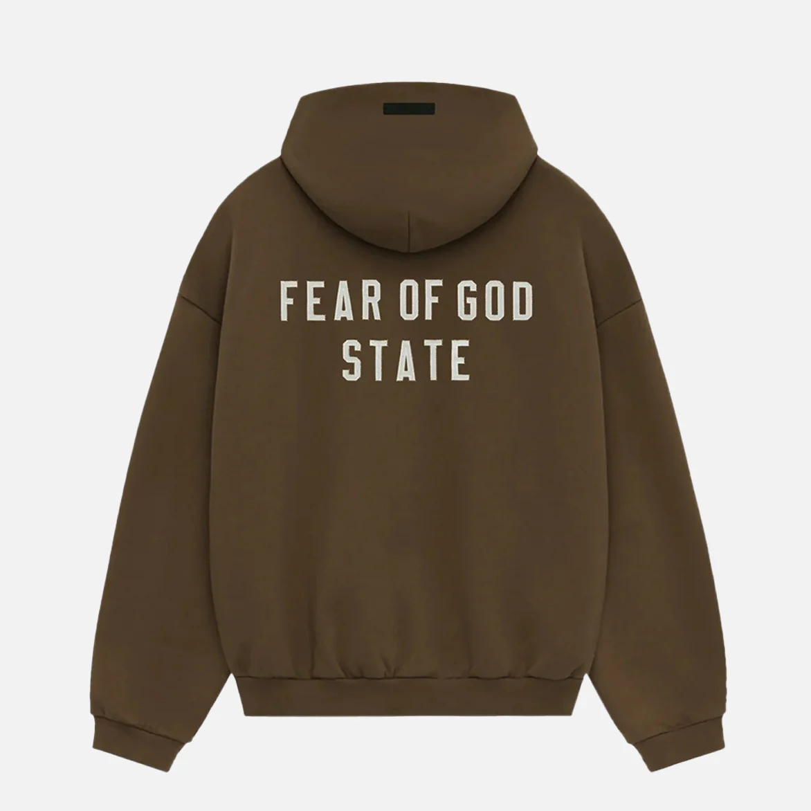 ESSENTIALS HEAVY FLEECE FULLZIP HOODIE - BROWN - Image 2
