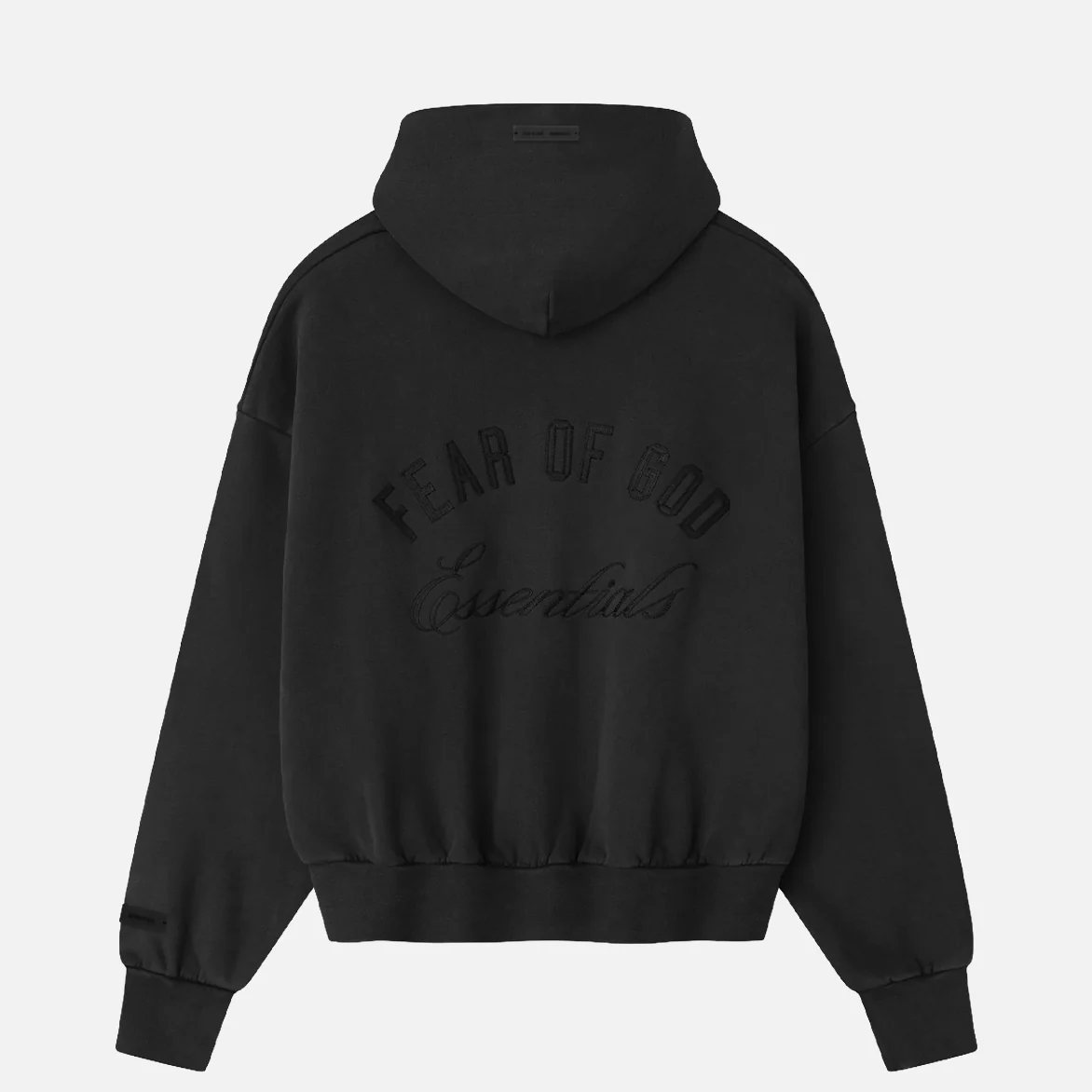 EMBROIDERED CLASSIC FULL ZIP HOODIE - VINTAGE BLACK - Image 2