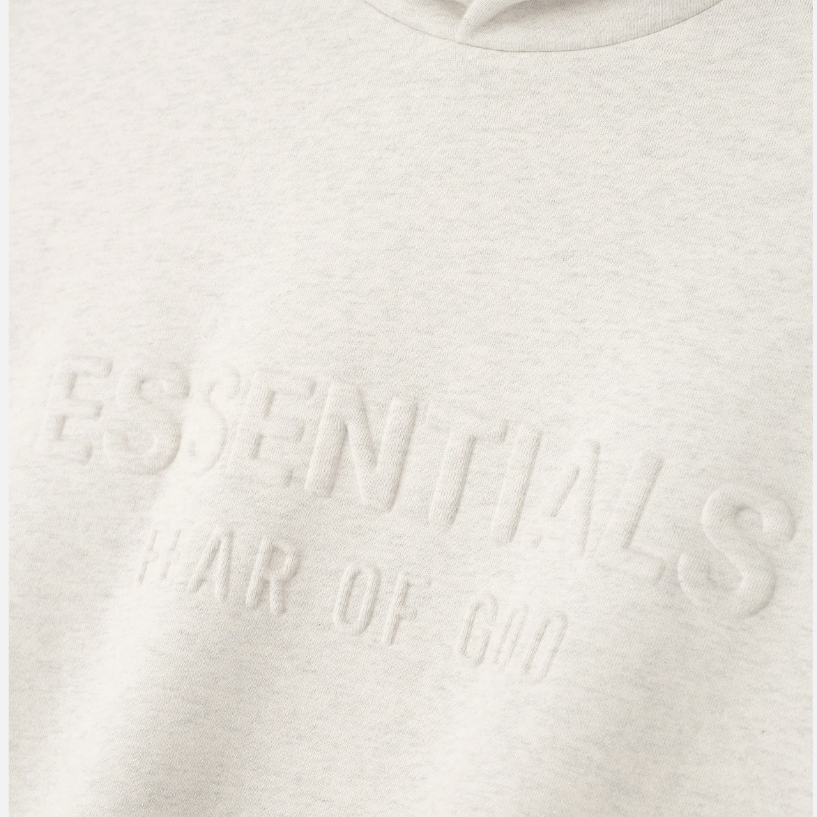 EMBOSSED ESSENTIALS CLASSIC HOODIE - OATMEAL HEATHER - Image 2
