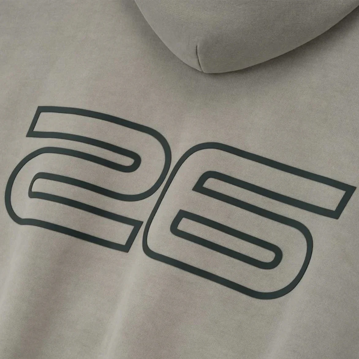 HEAVY FLEECE 90'S HOODIE - SMOKE GREY - Image 4