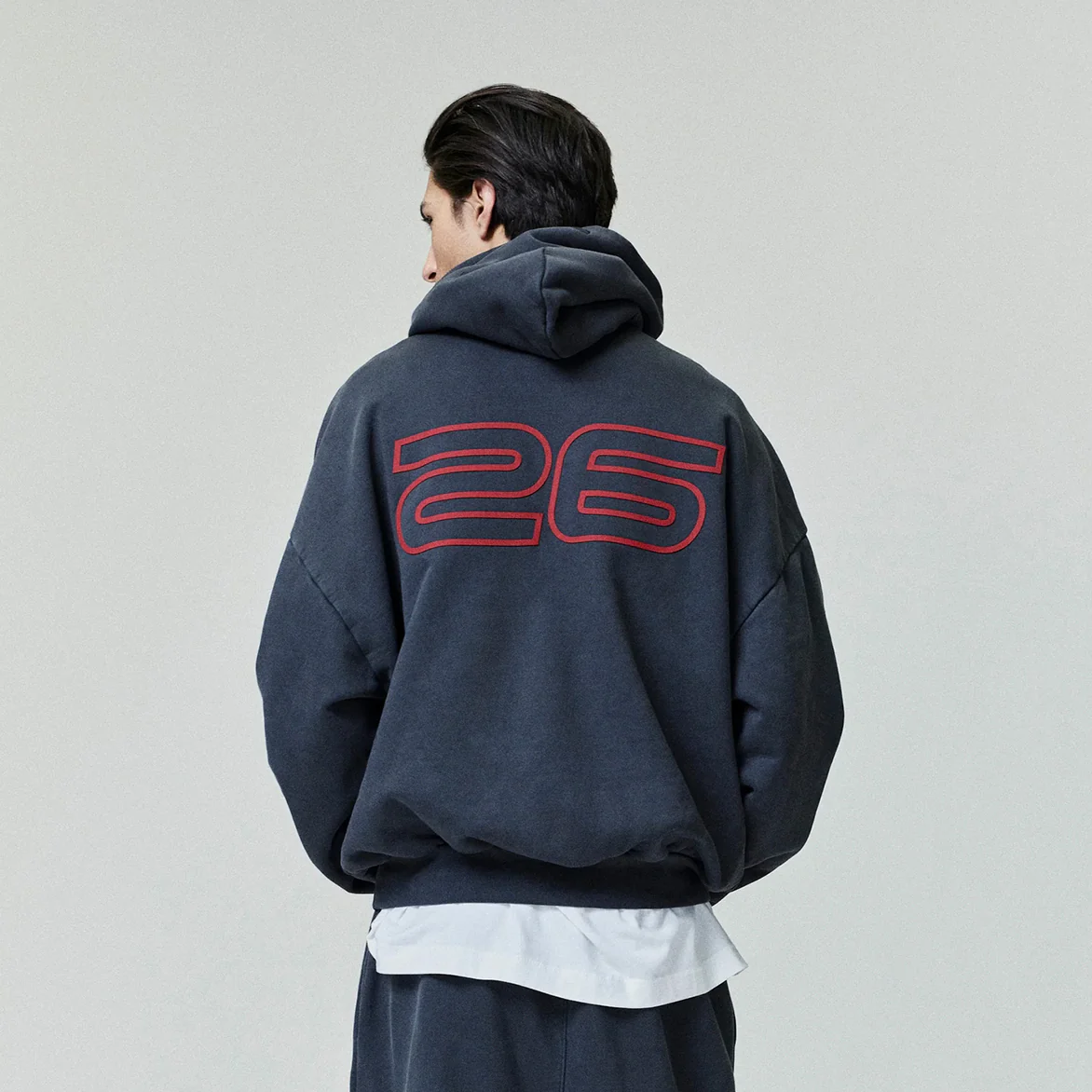 HEAVY FLEECE 90S HOODIE - IRON GREY - Image 6
