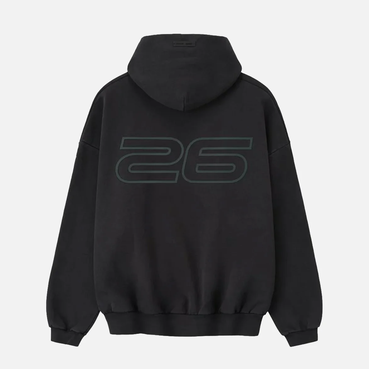 HEAVY FLEECE 90S HOODIE - VINTAGE BLACK - Image 2