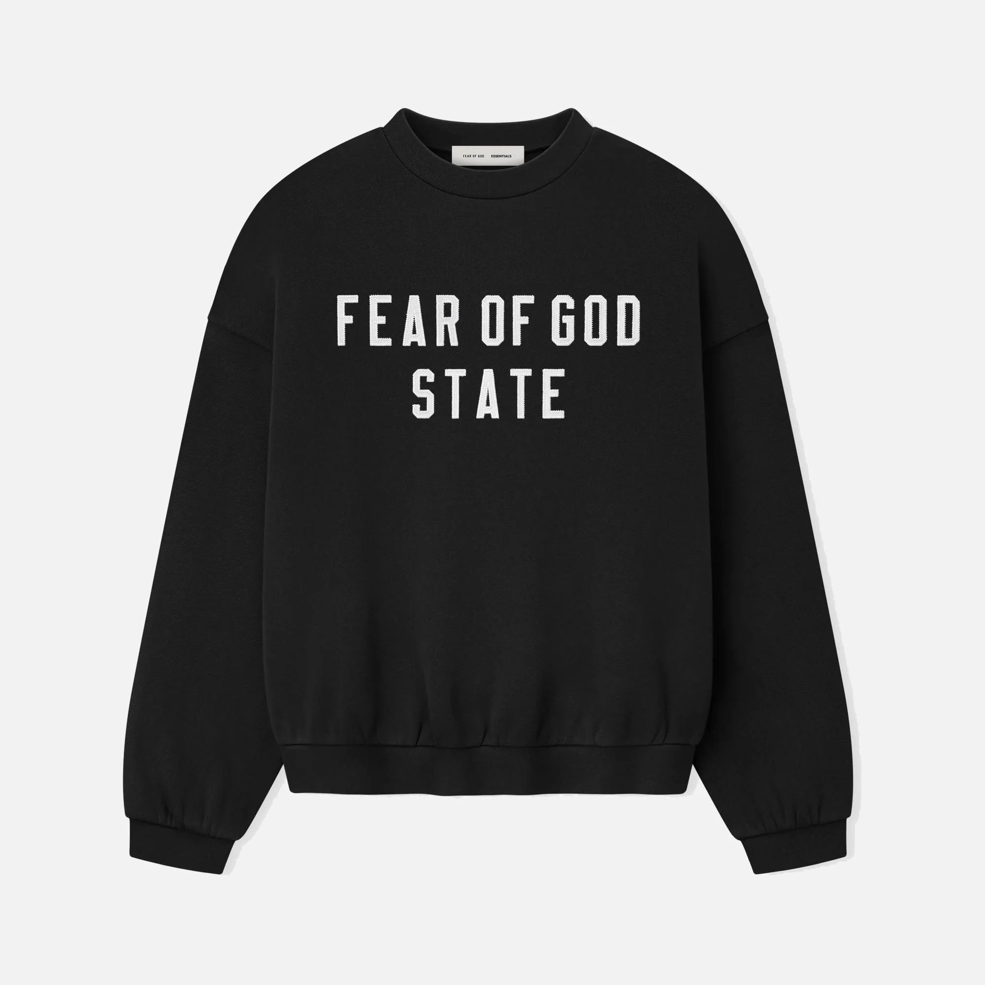 90`S FLEECE CREWNECK - JET BLACK