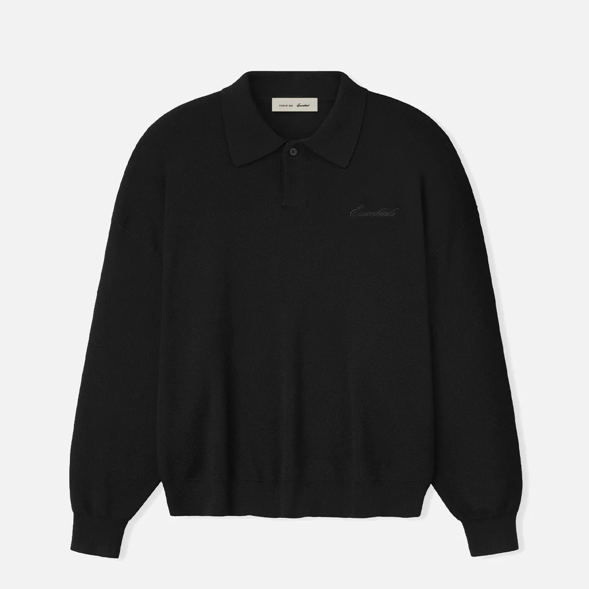 SIGNATURE 90S KNIT POLO - VINTAGE BLACK
