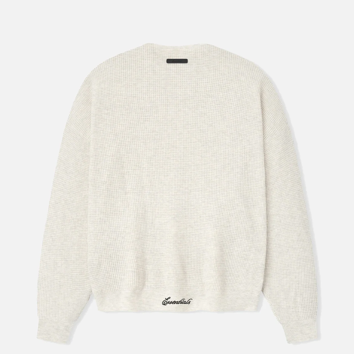 SIGNATURE WAFFLE 90S CREWNECK SWEATER - OATMEAL HEATHER - Image 2