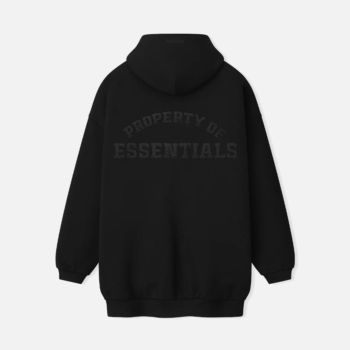 PROPERTY LOUNGE LONG ZIP HOODIE - BLACK - Image 2
