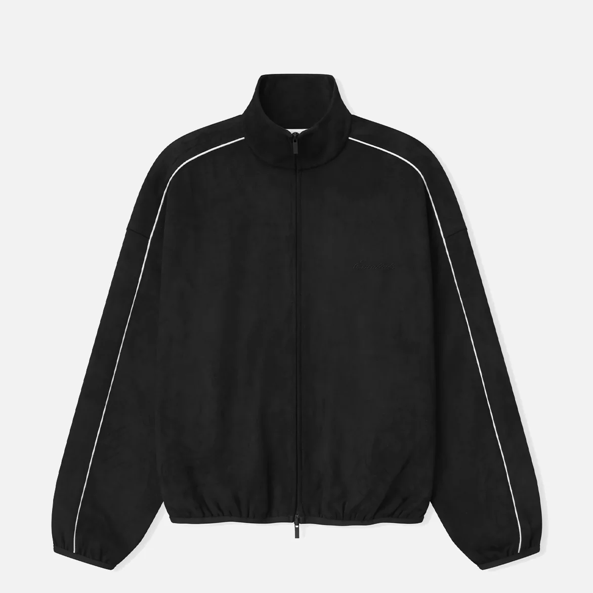 SIGNATURE MODERN TRACK JACKET W/ PIPING - VINTAGE BLACK