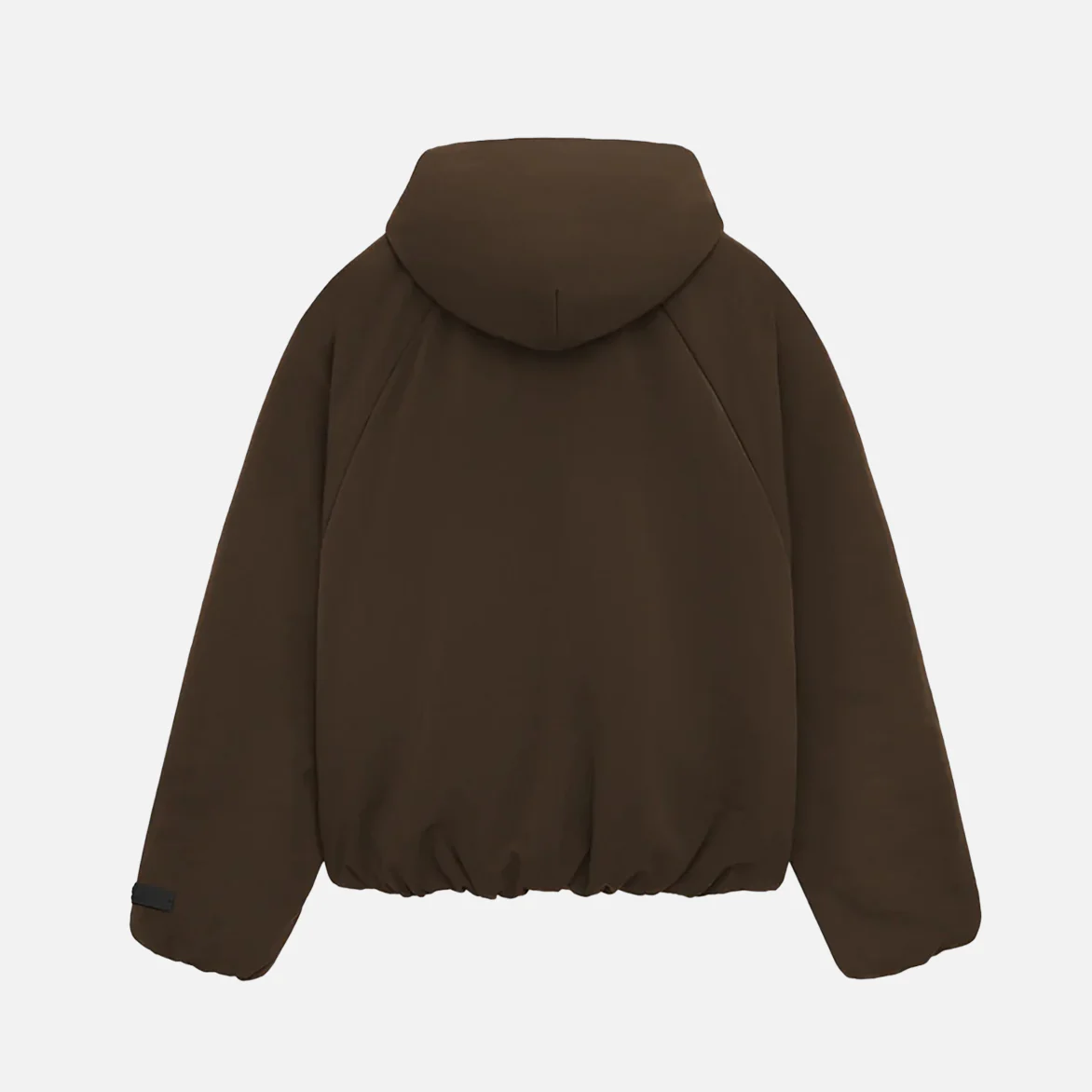 ESSENTIALS MILITARY NYLON HOODED BOMBER - BROWN - Image 2