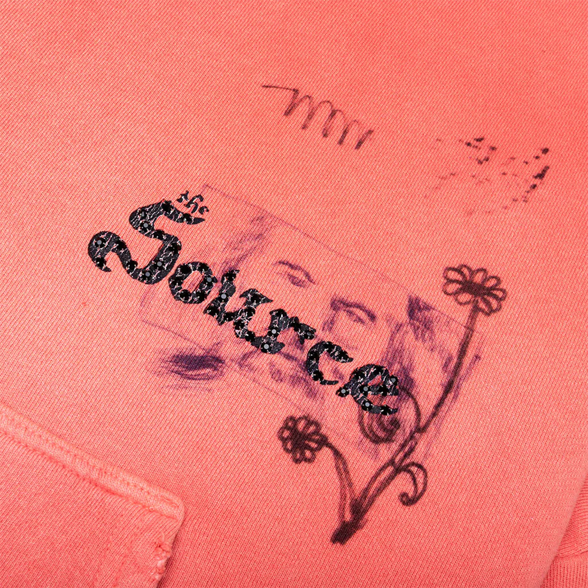 SOURCE FAMILY HOODIE - ORANGE - Image 3