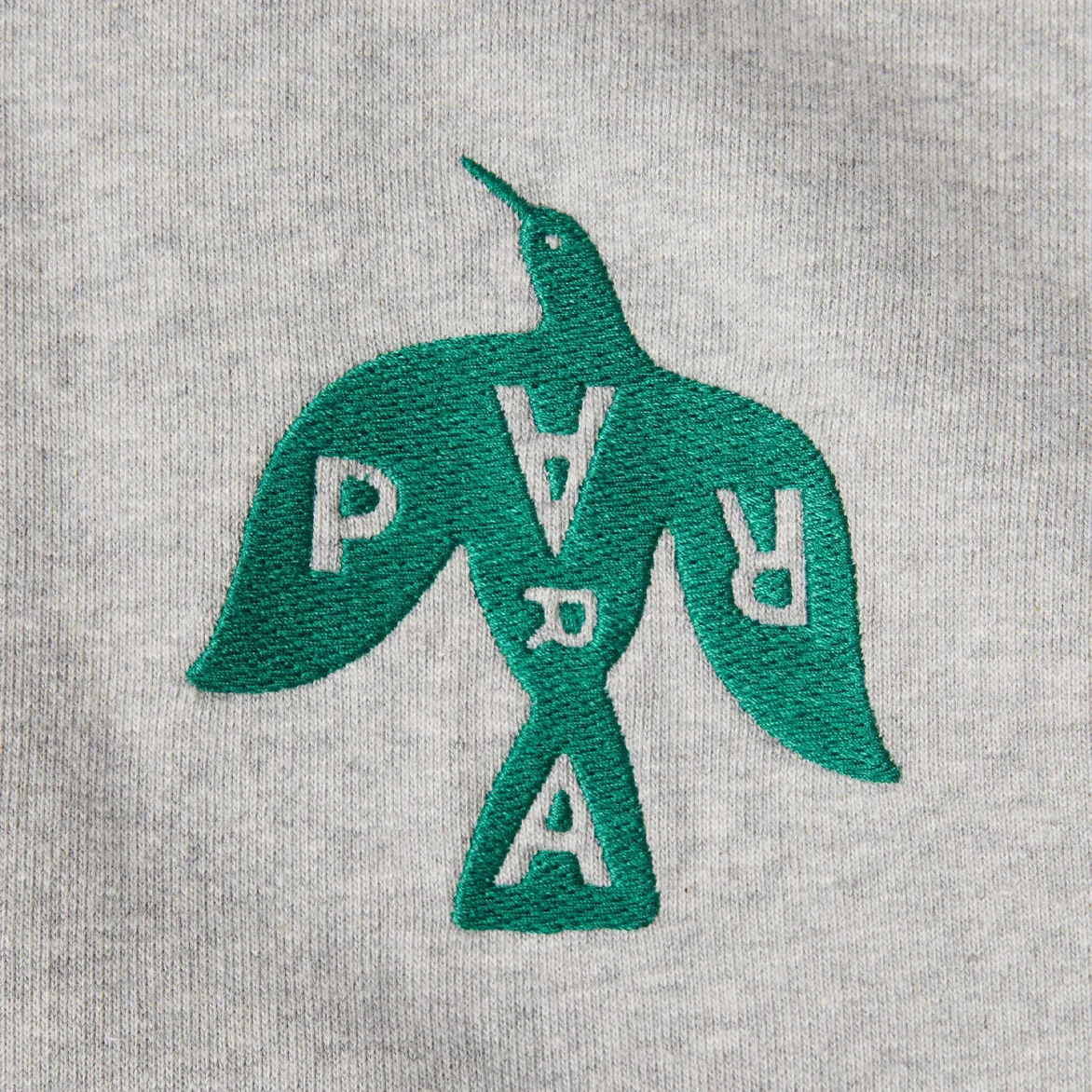 CROW LOGO HOODED SWEATSHIRT - HEATHER GREY - Image 4