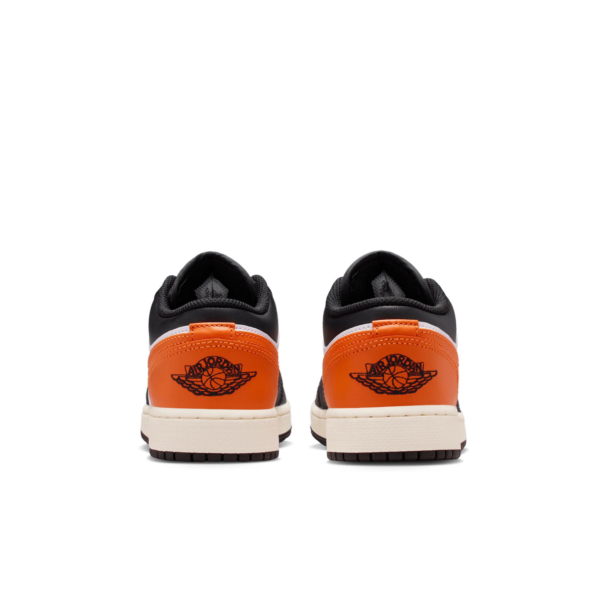 AIR JORDAN 1 LOW (GS) - BLACK / STARFISH / WHITE - Image 4