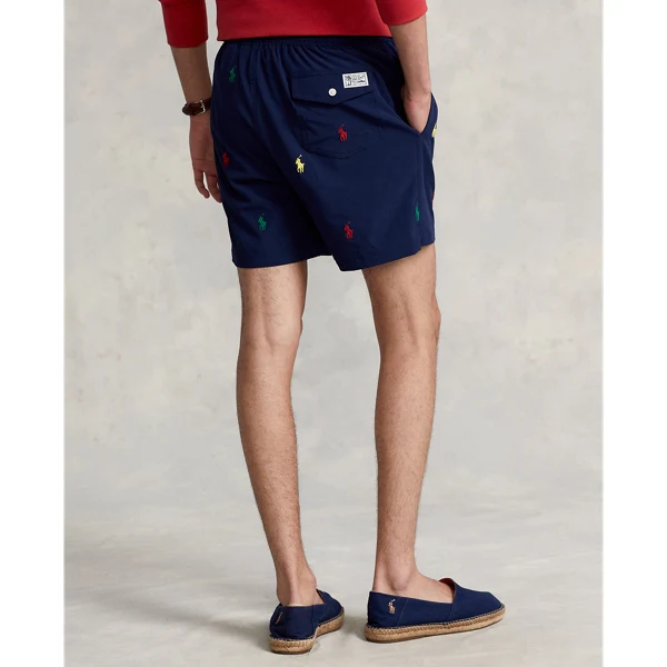PONY embroidered TRAVELER SWIM SHORT - NEWPORT NAVY - Image 3