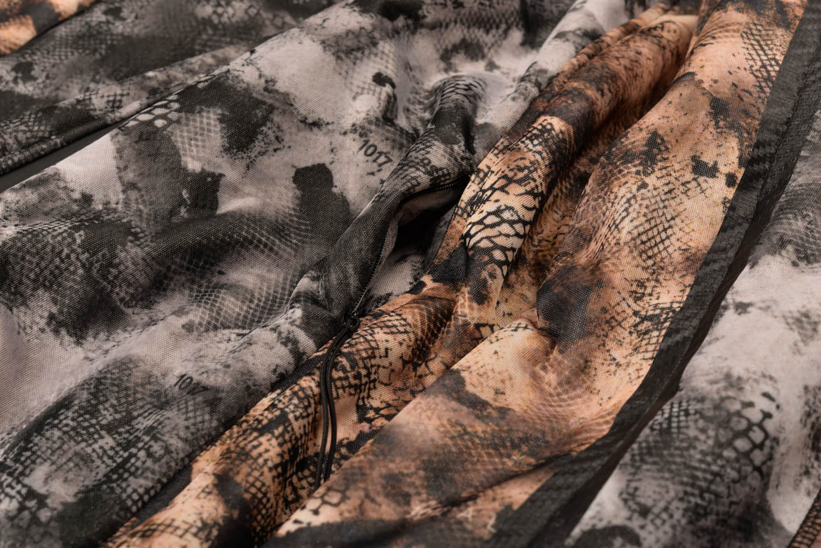 MESH POLAR FLEECE ZIP UP HOODIE - CAMO - Image 7