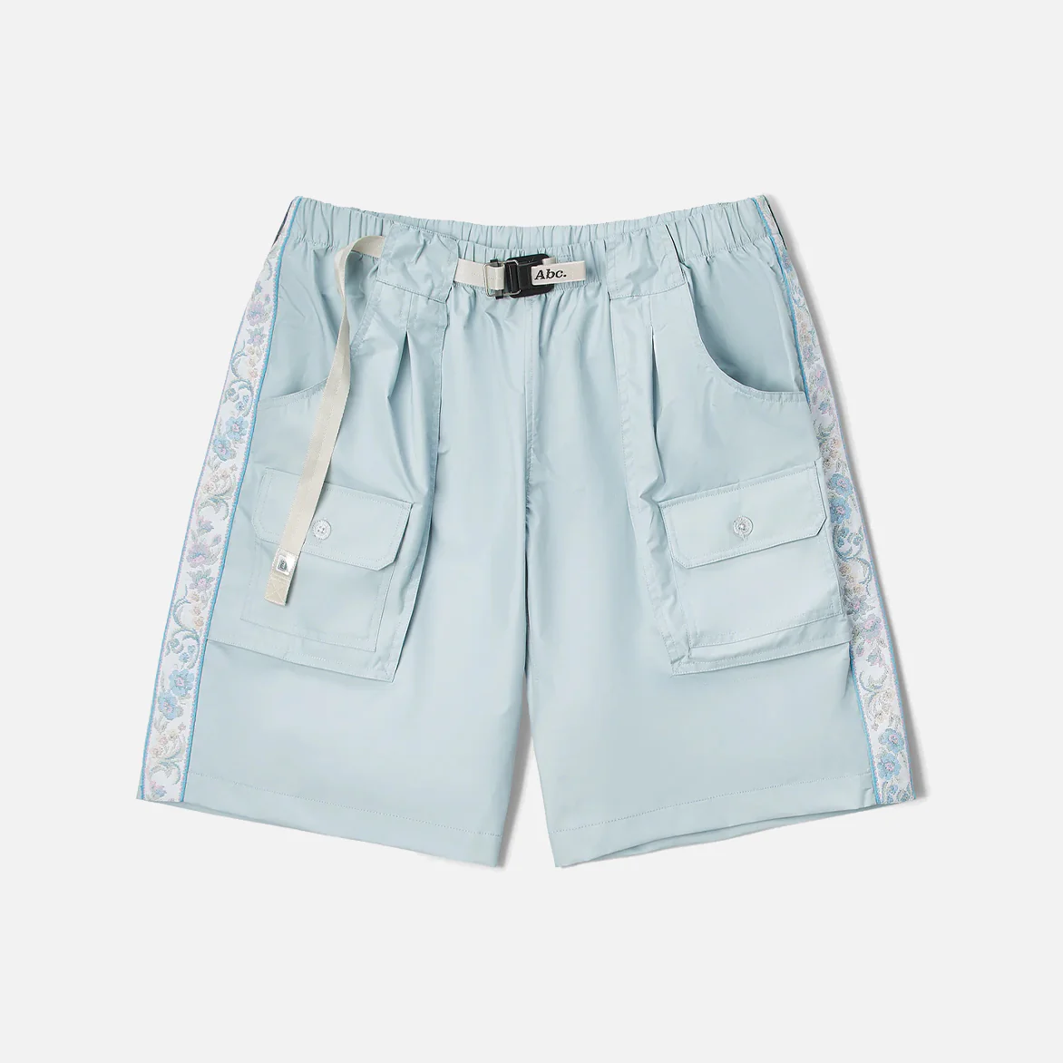 WATERPROOF NYLON TAFFETA SPRING SHORTS - LIGHT BLUE