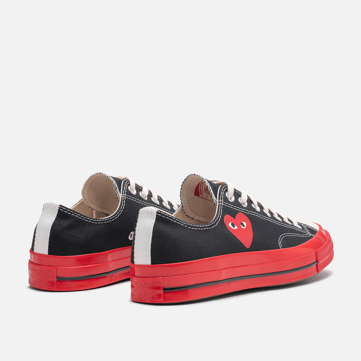 CDG PLAY X CONVERSE CHUCK 70 OX - BLACK / RED - Image 3