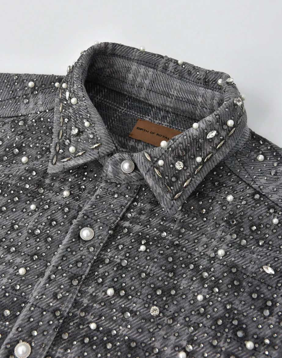 20K DIAMOND PEARL SHIRT - GREY - Image 4
