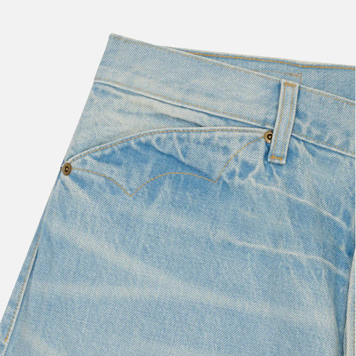 TYPE 00 15OZ SELVEDGE DENIM PANT - LIGHT WASH INDIGO - Image 4