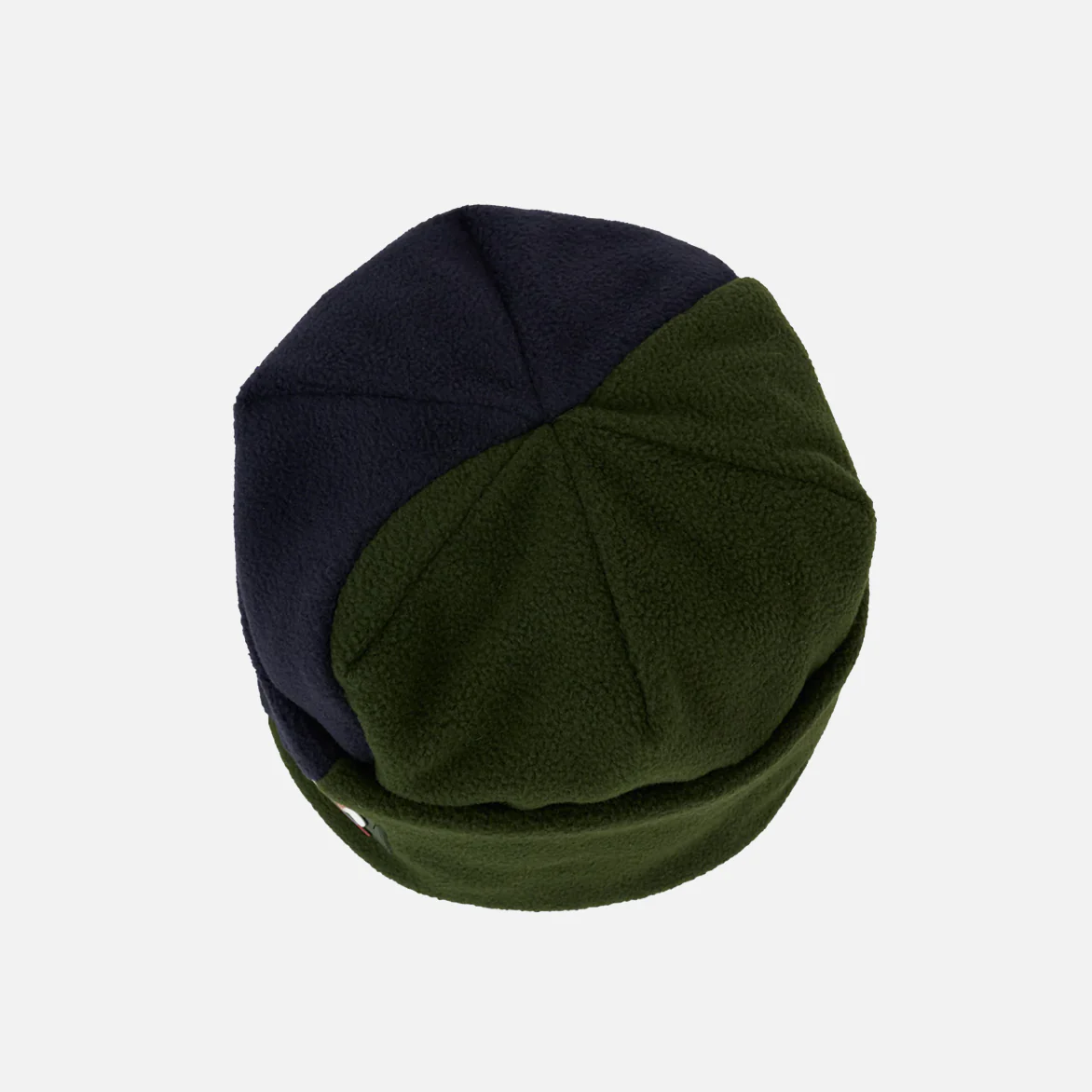 ORGANIC PANEL POLAR FLEECE BEANIE - NAVY / OLIVE - Image 2