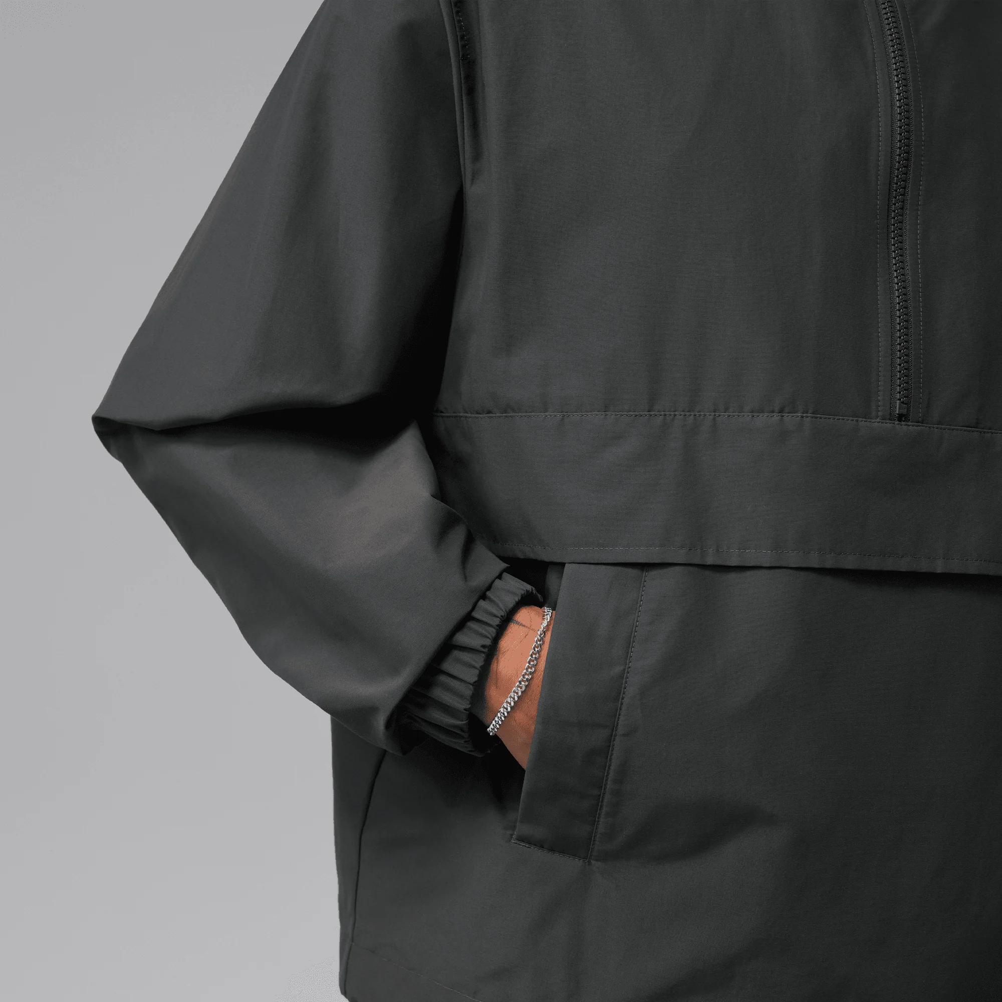BIKE AIR X NIGEL SYLVESTER X JORDAN "BRICK AFTER BRICK" 1/2 ZIP JACKET - ANTHRACITE - Image 6