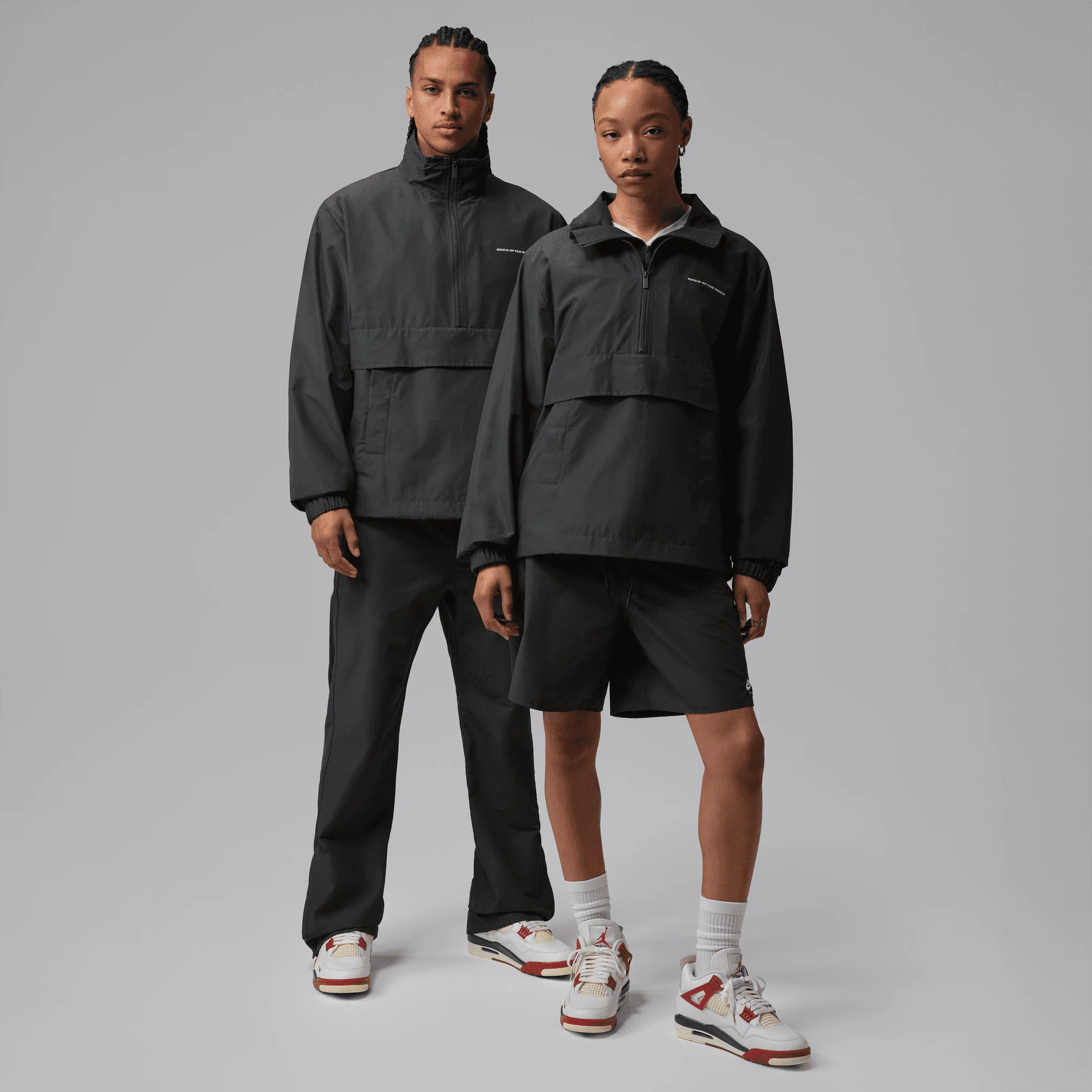 BIKE AIR X NIGEL SYLVESTER X JORDAN "BRICK AFTER BRICK" 1/2 ZIP JACKET - ANTHRACITE - Image 8