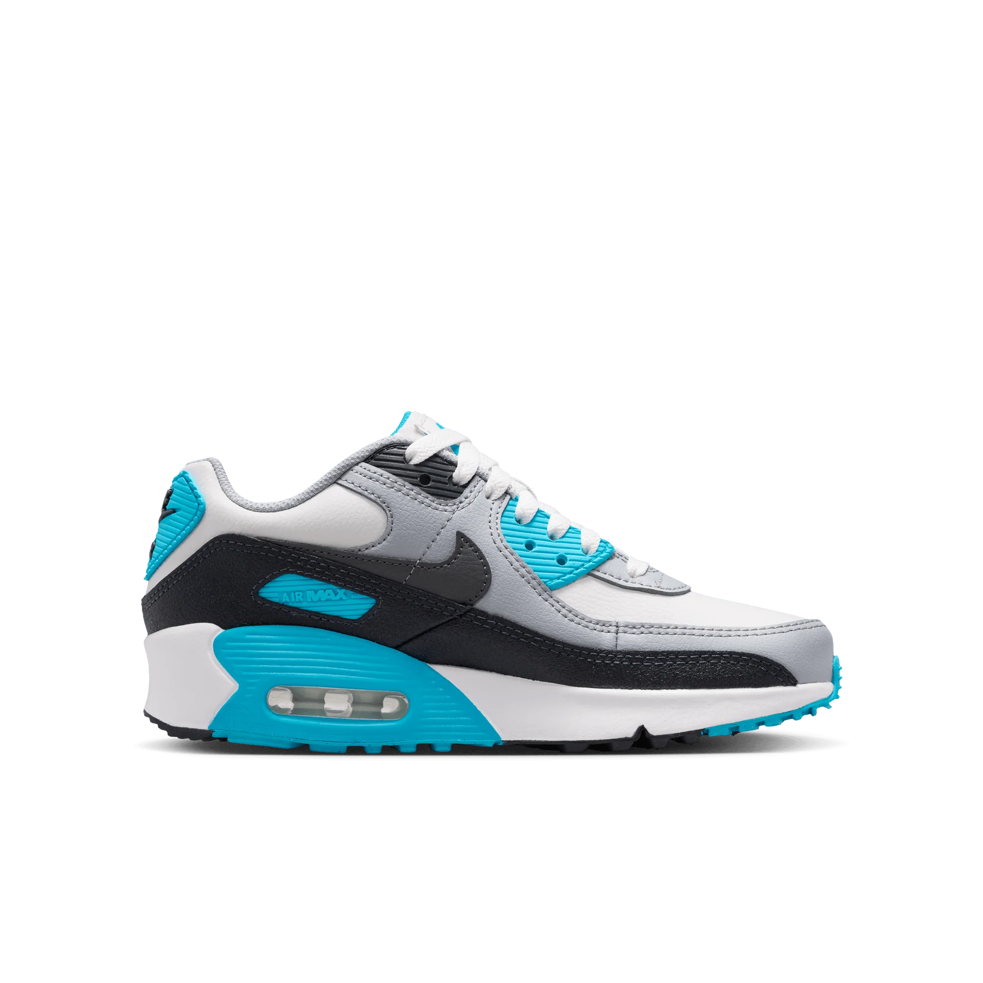 AIR MAX 90 LTR (GS) - PLATINUM TINT / BLUE LIGHTNING - Image 3