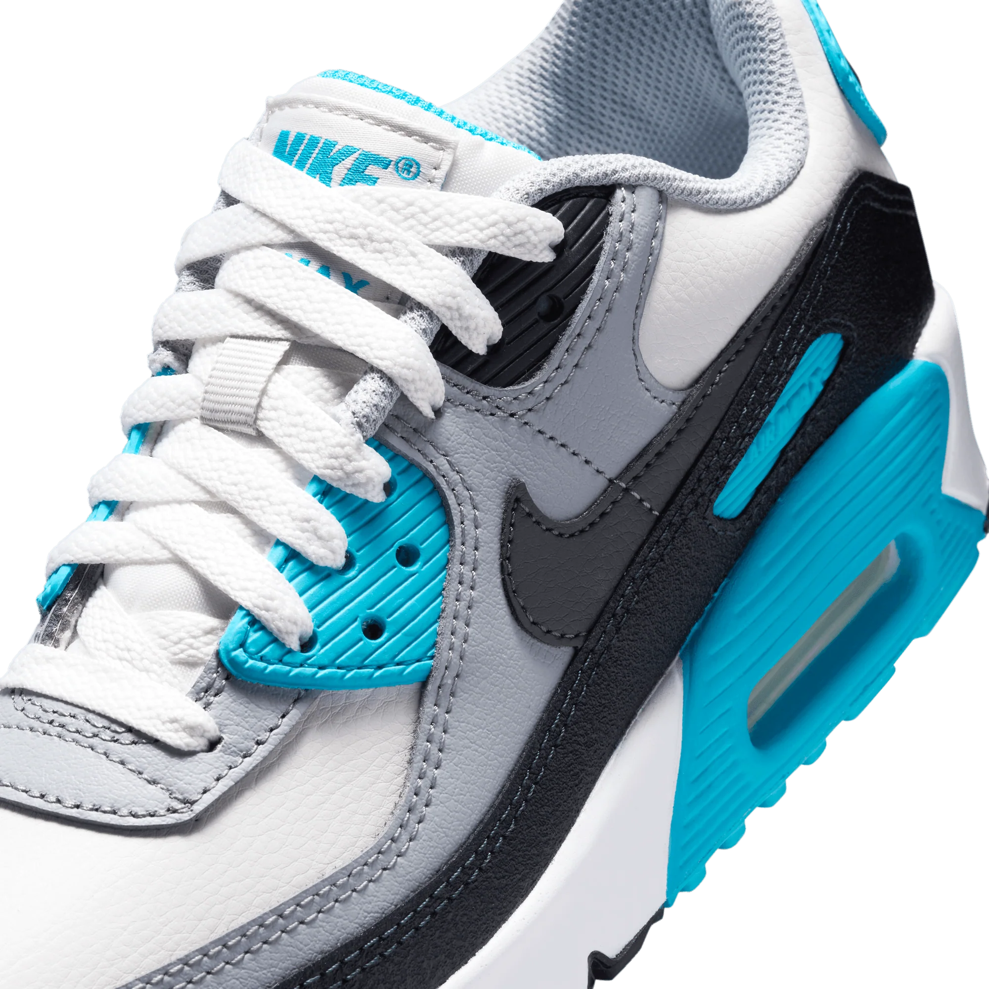 AIR MAX 90 LTR (GS) - PLATINUM TINT / BLUE LIGHTNING - Image 7