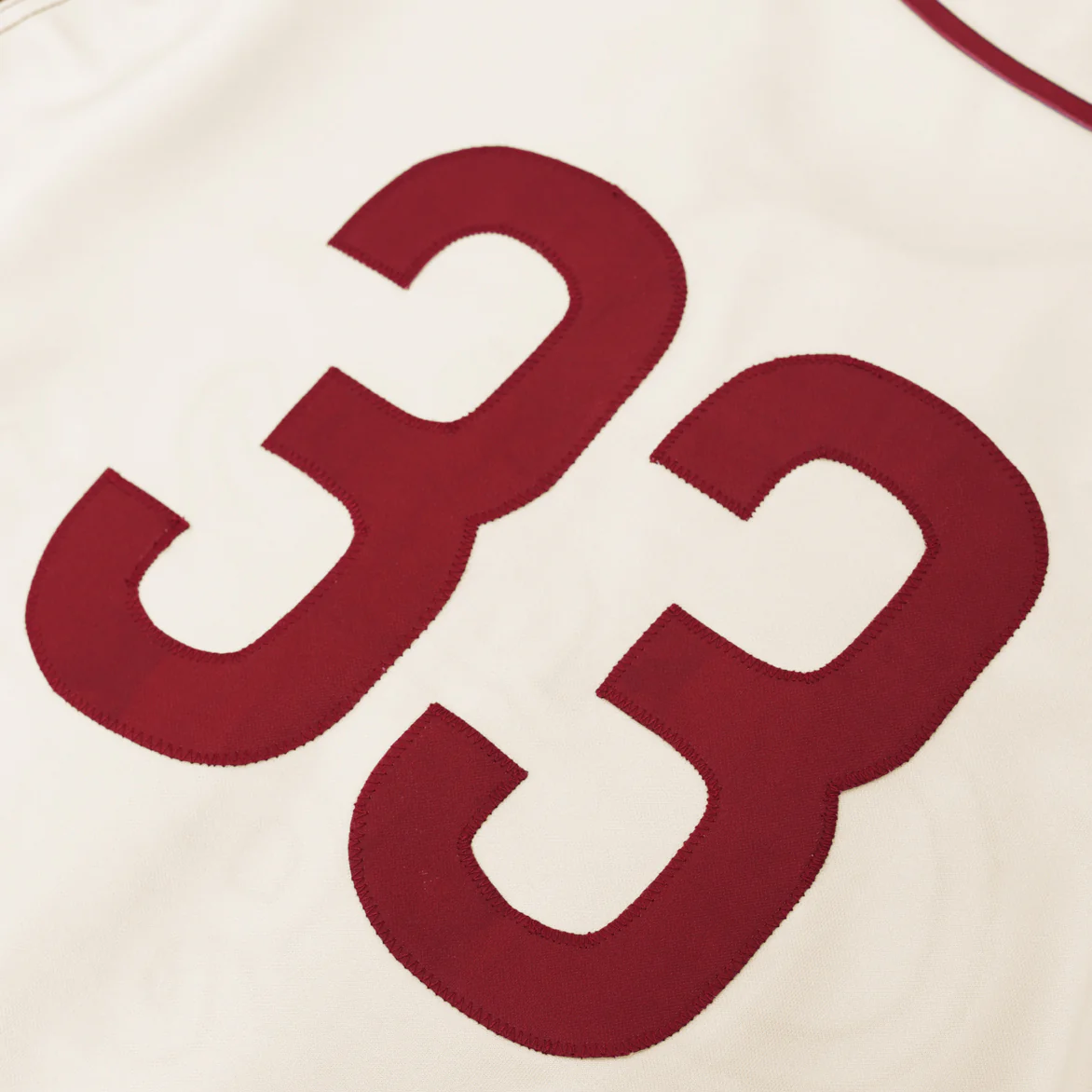 CRATE DIGGERS PHILADELPHIA JERSEY - CREAM / BURGUNDY - Image 5