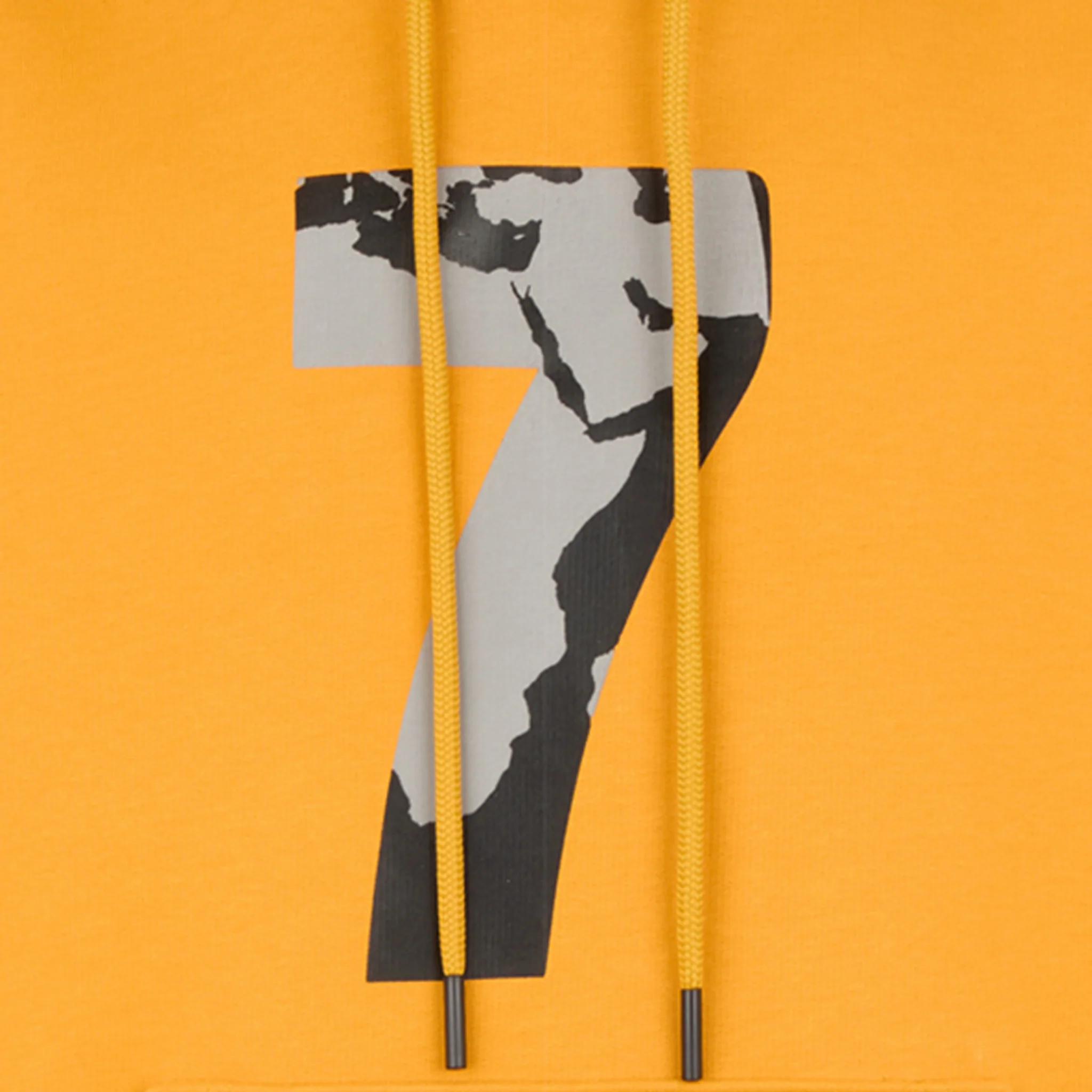 COMPOUND X SAVE THE DUCK "7" HOODIE - YELLOW / BLACK - Image 3