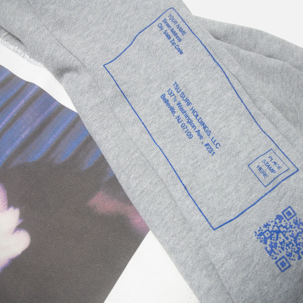 Corner Store x Tsu Surf x 1000WORD$ "FREE SURF" CREW - HEATHER GREY - Image 5