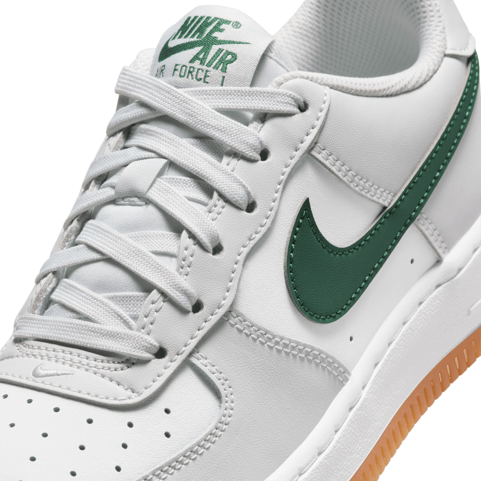 AIR FORCE 1  (GS) - PHOTON DUST / WHITE / FIR - Image 7