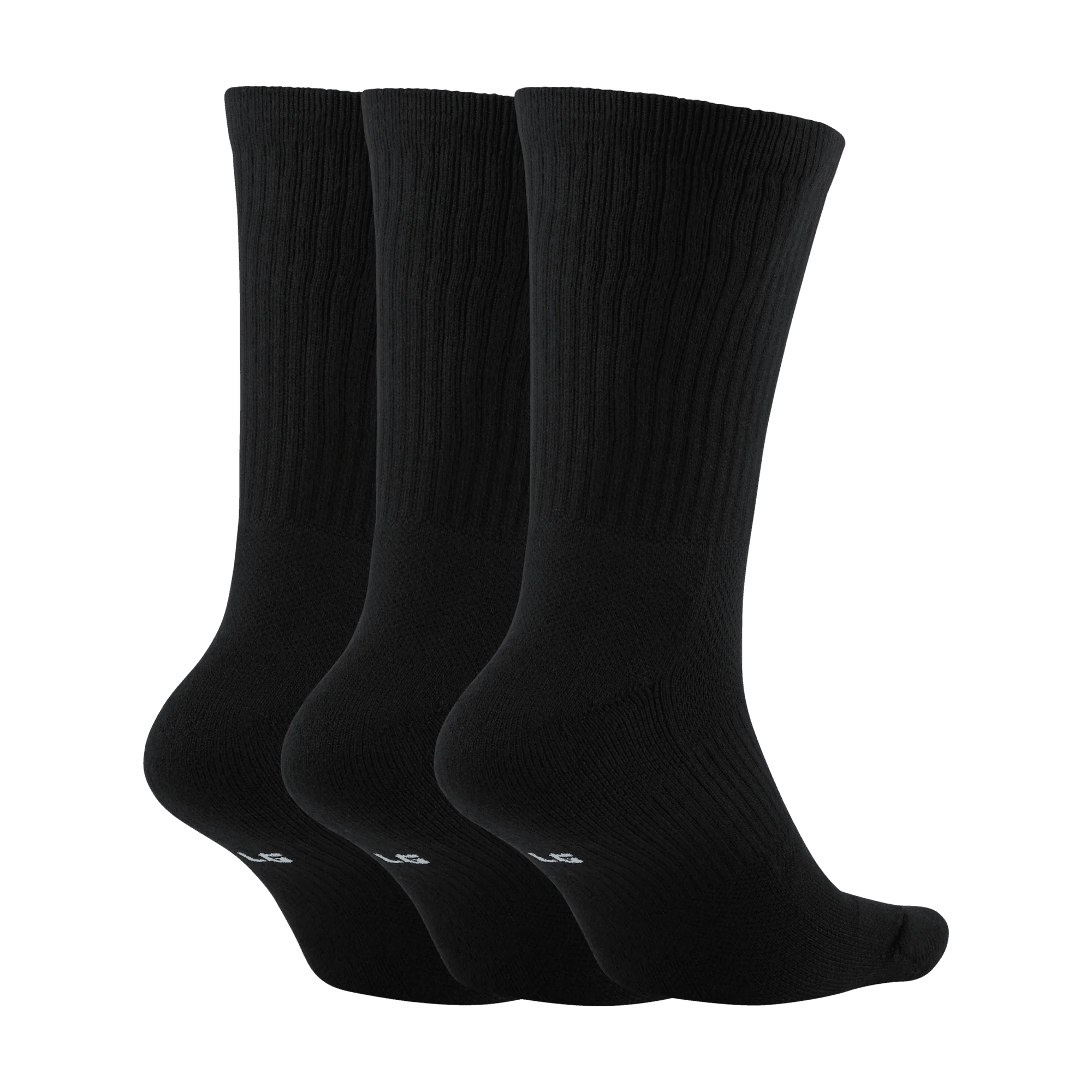 EVERYDAY CREW BASKETBALL SOCKS (3 PACK) - BLACK - Image 2