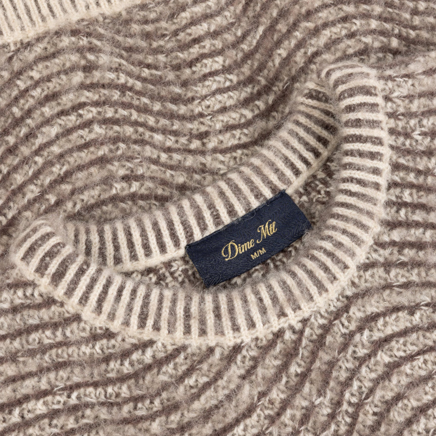 MOHAIR WAVE KNIT - CAMEL - Image 3