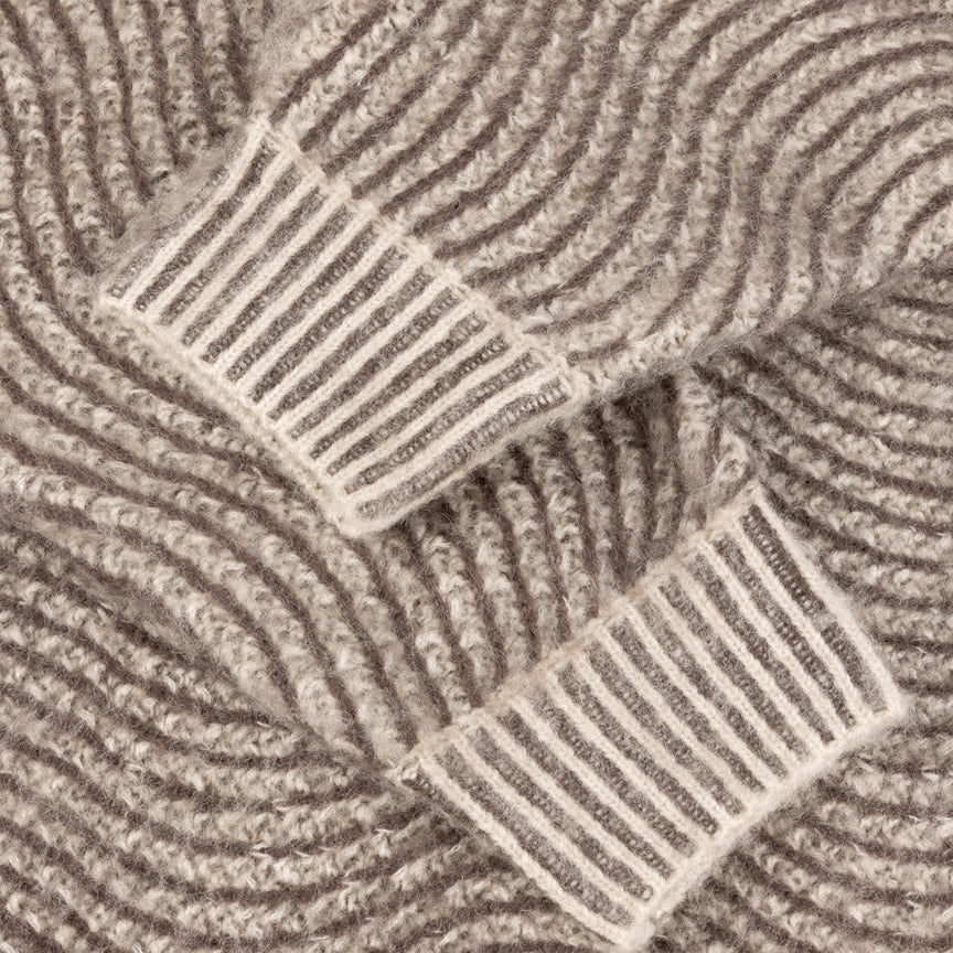 MOHAIR WAVE KNIT - CAMEL - Image 4