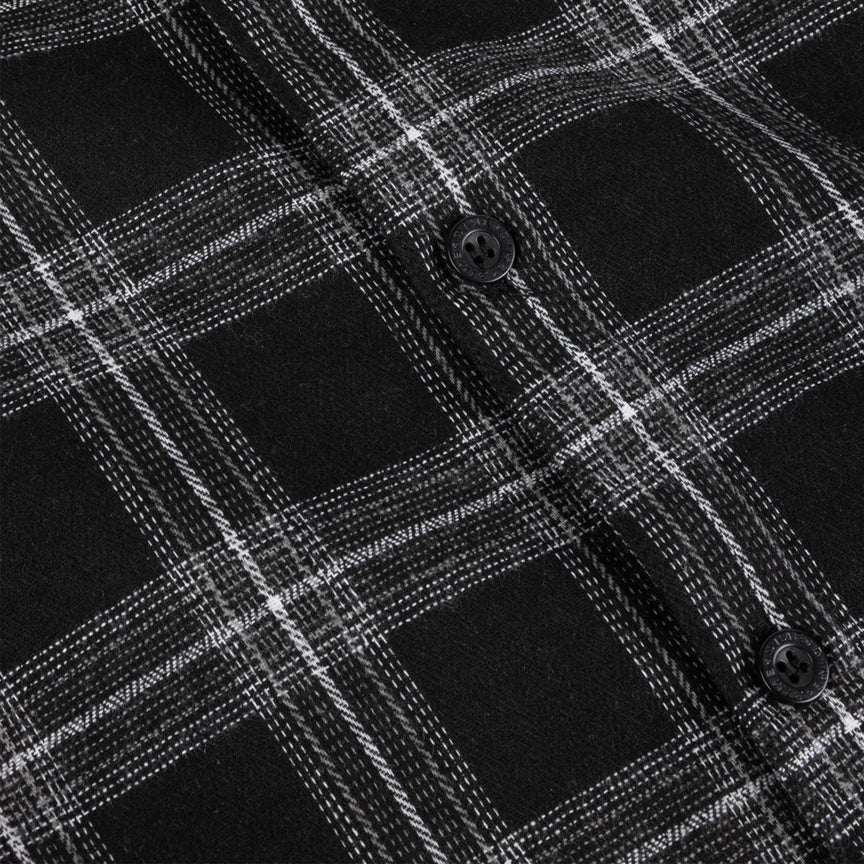 PLAID FLANNEL SHIRT - BLACK - Image 3